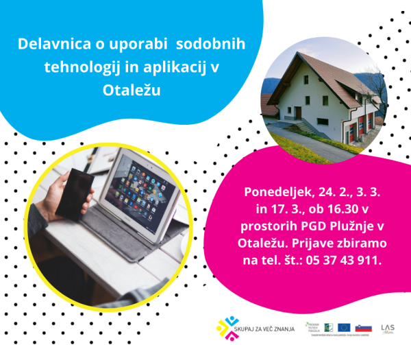 Delavnica uporabe sodobnih tehnologij in aplikacij