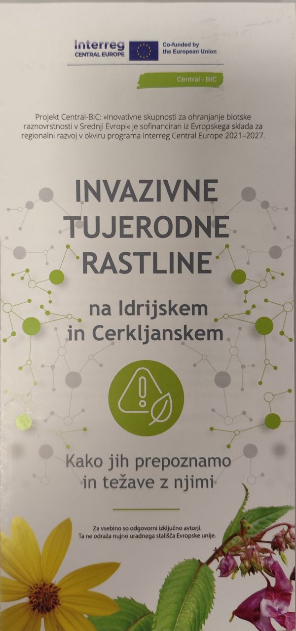 V projektu Central BIC uspešno izveden sklop izobraževalnih aktivnosti o invazivnih tujerodnih rastlinah